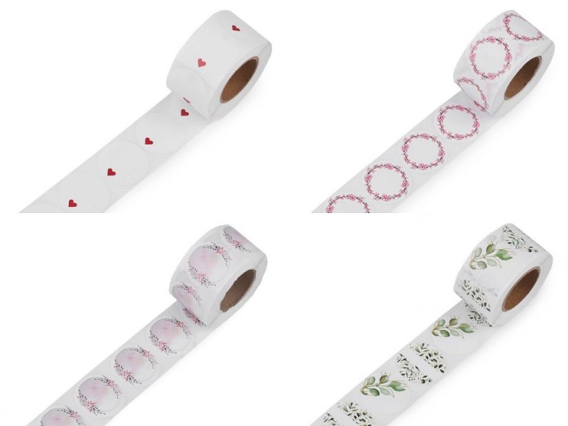 Papírové samolepky Ø38 mm k popisu