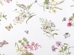 Bavlněná látka / plátno polní květy