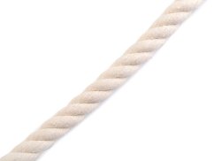Bavlněná šňůra kroucená  Ø10 mm tuhá