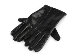 Dámské rukavice zdobené eko kůží, dotykové