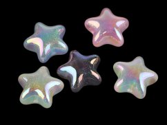 Plastové korálky s AB efektem hvězda Ø23 mm