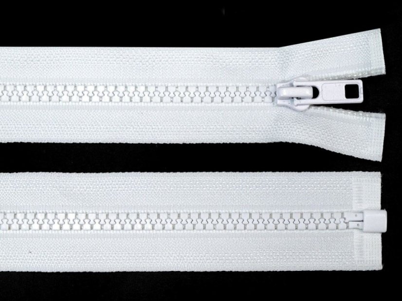 Kostěný zip šíře 5 mm délka 80 cm bundový