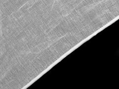 Záclona / voál s olůvkem se strukturou připomínající len šíře 300 cm