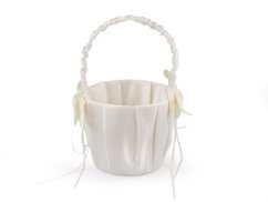 Svatební saténový košíček pro družičky