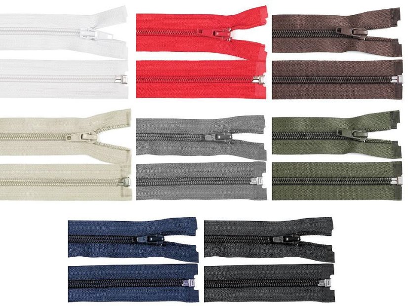 Spirálový zip šíře 5 mm délka 85 cm bundový POL