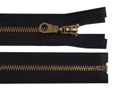 Staromosazný zip šíře 5 mm délka 80 cm bundový