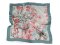 Saténový šátek květy a motýl 70x70 cm