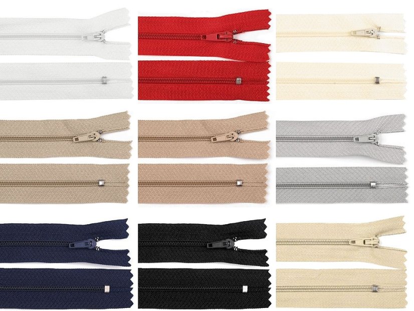 Spirálový zip šíře 3 mm délka 40 cm pinlock