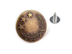 Riflový knoflík Jeans velikost 26"