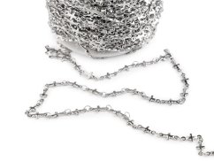 Řetízek z nerezové oceli křížek 4 a 5 mm metráž