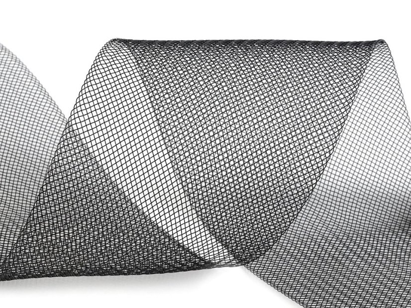 Modistická krinolína na vyztužení šatů a výrobu fascinátorů šíře 10 cm