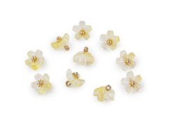 Plastové korálky / přívěsky květ k výrobě bižuterie a přívěsků Ø10 mm