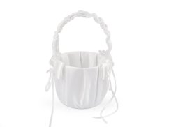 Svatební saténový košíček pro družičky