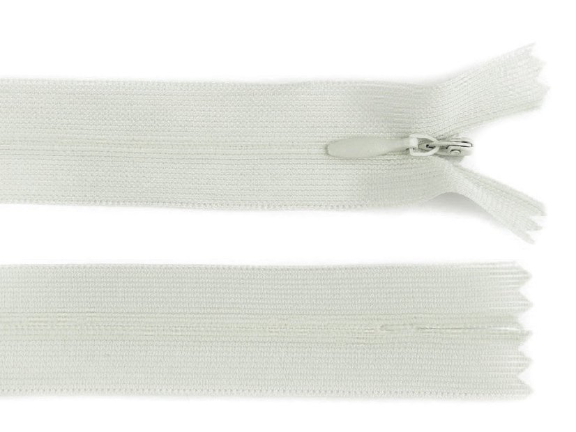 Spirálový zip skrytý šíře 3 mm délka 60 cm dederon