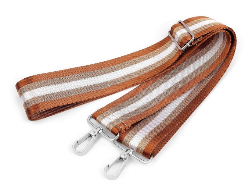 Textilní ucho / popruh na tašku s karabinami délka 79-142 cm