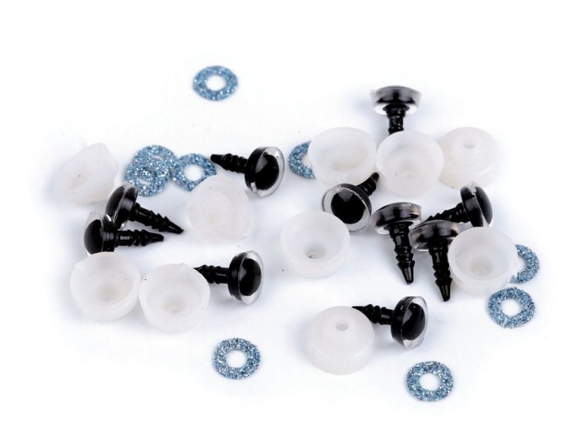 Oči glitrové s pojistkou Ø10 mm