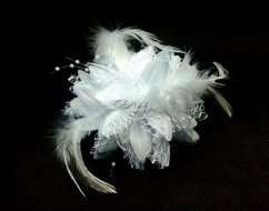 Brož / ozdoba chryzantéma Ø11 cm