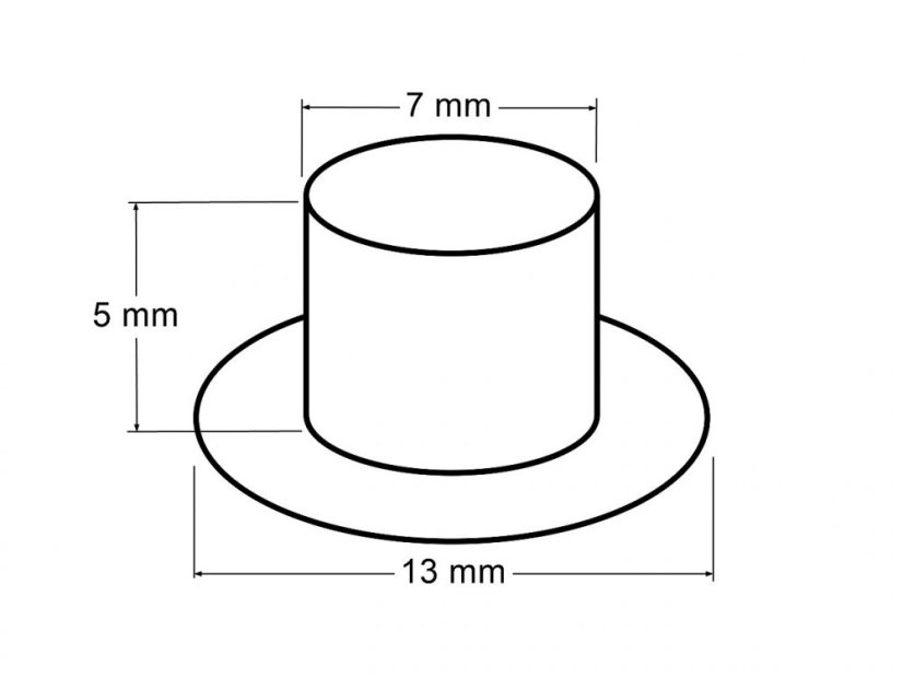 Průchodky s podložkou vnitřní Ø7 mm / vnější Ø13 mm
