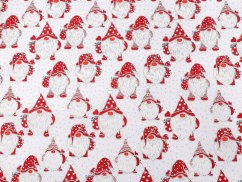 Vánoční dekorační metráž skřítek s glitry