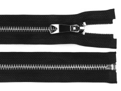 Kovový zip No 5 délka 75 cm s ozdobným jezdcem