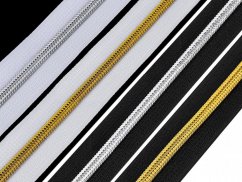 Zip spirálový šíře 5 mm s metalickými zoubky metráž