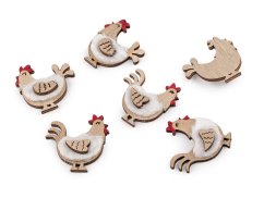 Dřevěná slepička k aranžování