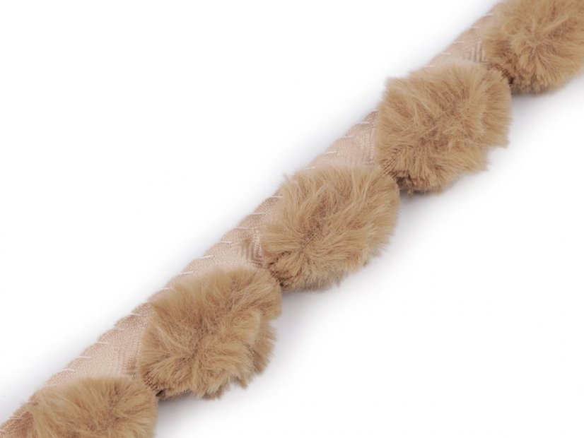 Všívací lemovka / lampas z umělé kožešiny šíře 30 mm