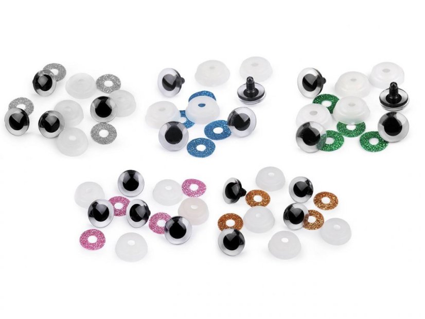 Oči glitrové s pojistkou Ø20 mm