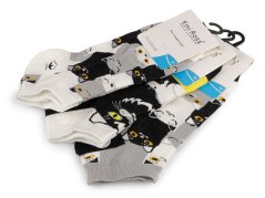 Dámské bavlněné ponožky kotníkové kočky Emi Ross