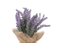 Umělá levandule v jutovém obalu