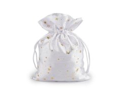 Vánoční dárkový pytlík hvězdy 13x18 cm