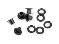 Průchodky s podložkou vnitřní Ø4 mm / vnější Ø7,5 mm na silnější látky