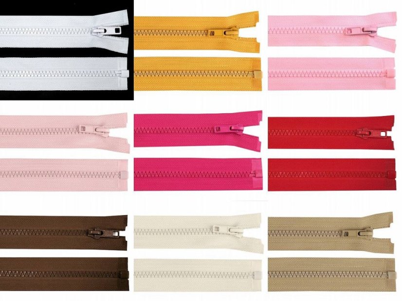 Kostěný zip šíře 5 mm délka 30 cm bundový