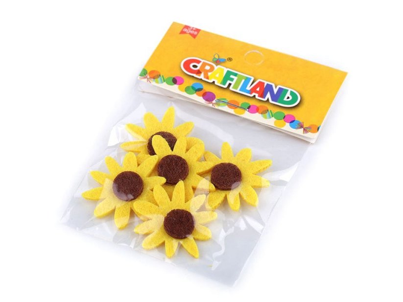 Filcový květ Ø30 mm slunečnice, kopretina