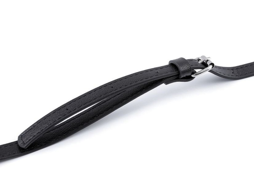 Koženkový popruh / ucho s karabinami na kabelku délka 108-124 cm