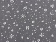 Tyl oděvní / dekorační vánoční vločky