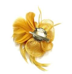 Fascinátor / brož květ s peřím