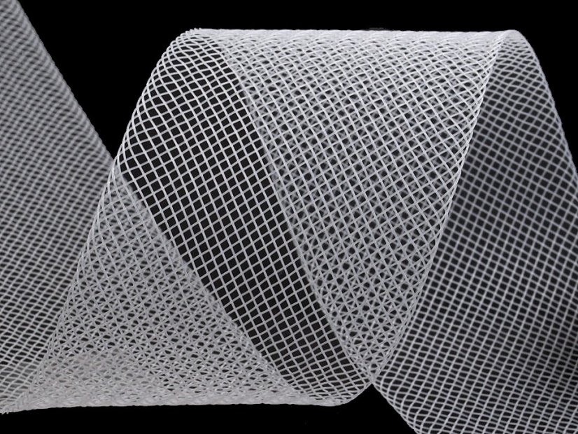 Modistická krinolína na vyztužení šatů a výrobu fascinátorů šíře 5 cm