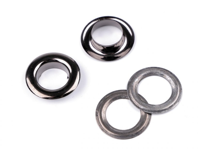 Průchodky s podložkou vnitřní Ø12 mm / vnější Ø21 mm lesklé