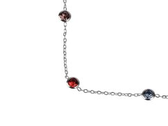 Náhrdelník z nerezove oceli s broušenými kamínky