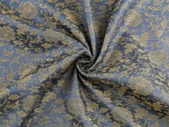 Oděvní brokátová látka s kovovým leskem