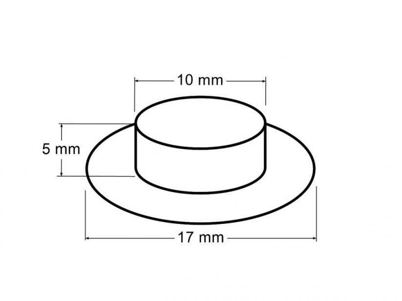 Průchodky s podložkou vnitřní Ø10 mm / vnější Ø17 mm matné