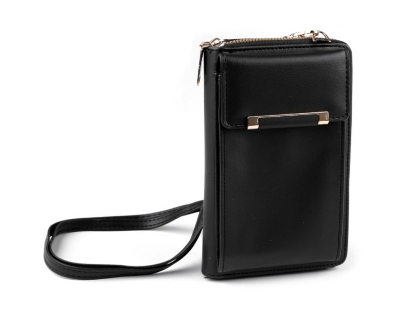 Peněženka s kapsou na mobil přes rameno Crossbody 11x17 cm