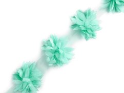 Prýmek květ na tylu šíře 60 mm