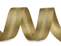 Atlasová stuha s lurexem oboulící šíře 25 mm