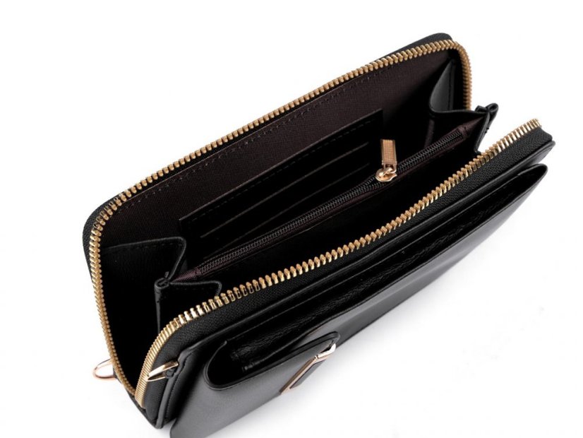 Peněženka s kapsou na mobil přes rameno Crossbody 11x17 cm