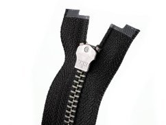 Zip kovový YKK No 5 dělitelný 2 jezdce / dvoucestný 70 cm na kožené bundy